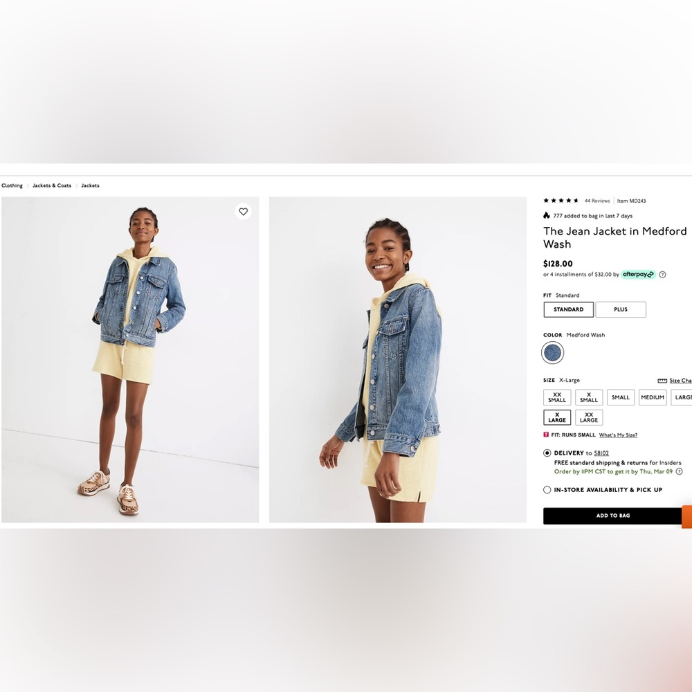 Madewell Jean Jacket.